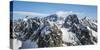 Aerial View of Torrone Peak in Winter with Bernina Peak in the Background. Valmasino-ClickAlps-Stretched Canvas