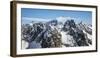 Aerial View of Torrone Peak in Winter with Bernina Peak in the Background. Valmasino-ClickAlps-Framed Photographic Print