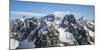 Aerial View of Torrone Peak in Winter with Bernina Peak in the Background. Valmasino-ClickAlps-Mounted Photographic Print