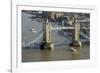 Aerial view of Tower Bridge and River Thames, London, England, United Kingdom, Europe-Charles Bowman-Framed Photographic Print