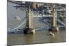 Aerial view of Tower Bridge and River Thames, London, England, United Kingdom, Europe-Charles Bowman-Mounted Photographic Print