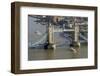 Aerial view of Tower Bridge and River Thames, London, England, United Kingdom, Europe-Charles Bowman-Framed Photographic Print