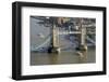 Aerial view of Tower Bridge and River Thames, London, England, United Kingdom, Europe-Charles Bowman-Framed Photographic Print