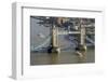 Aerial view of Tower Bridge and River Thames, London, England, United Kingdom, Europe-Charles Bowman-Framed Photographic Print