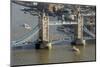 Aerial view of Tower Bridge and River Thames, London, England, United Kingdom, Europe-Charles Bowman-Mounted Photographic Print