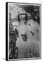 Aerial View of Tower Bridge, London, from a Zeppelin, 1931-null-Framed Stretched Canvas