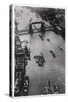 Aerial View of Tower Bridge, London, from a Zeppelin, 1931-null-Stretched Canvas