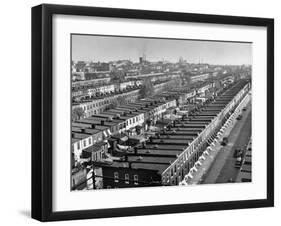 Aerial View of Town Houses in Baltimore-Dmitri Kessel-Framed Photographic Print