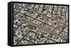 Aerial view of town, roads and houses with swimming pools, Nevada, USA-Bjorn Ullhagen-Framed Stretched Canvas