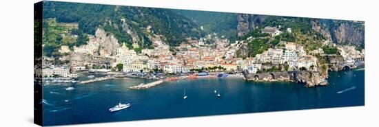 Aerial View of Towns, Amalfi, Atrani, Amalfi Coast, Salerno, Campania, Italy-null-Stretched Canvas