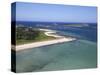 Aerial View of Tresco, Isles of Scilly, England, United Kingdom, Europe-Peter Barritt-Stretched Canvas