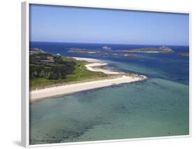 Aerial View of Tresco, Isles of Scilly, England, United Kingdom, Europe-Peter Barritt-Framed Photographic Print