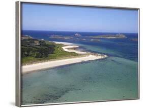 Aerial View of Tresco, Isles of Scilly, England, United Kingdom, Europe-Peter Barritt-Framed Photographic Print