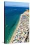 Aerial View of Tropea's Crowded Beach during Summer-Wirestock-Stretched Canvas