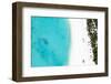 Aerial view of tropical beach and lagoon, The Maldives, Indian Ocean, Asia-Sakis Papadopoulos-Framed Photographic Print