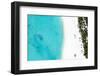 Aerial view of tropical beach and lagoon, The Maldives, Indian Ocean, Asia-Sakis Papadopoulos-Framed Photographic Print