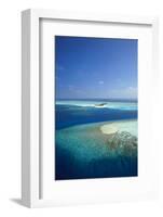 Aerial View of Tropical Island and Lagoon, Maldives, Indian Ocean, Asia-Sakis Papadopoulos-Framed Photographic Print