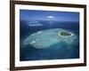 Aerial View of Tropical Island, Tavarua Island, Fiji-Neil Farrin-Framed Photographic Print