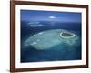 Aerial View of Tropical Island, Tavarua Island, Fiji-Neil Farrin-Framed Photographic Print