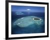 Aerial View of Tropical Island, Tavarua Island, Fiji-Neil Farrin-Framed Photographic Print