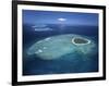 Aerial View of Tropical Island, Tavarua Island, Fiji-Neil Farrin-Framed Photographic Print