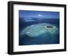 Aerial View of Tropical Island, Tavarua Island, Fiji-Neil Farrin-Framed Photographic Print