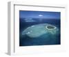 Aerial View of Tropical Island, Tavarua Island, Fiji-Neil Farrin-Framed Photographic Print