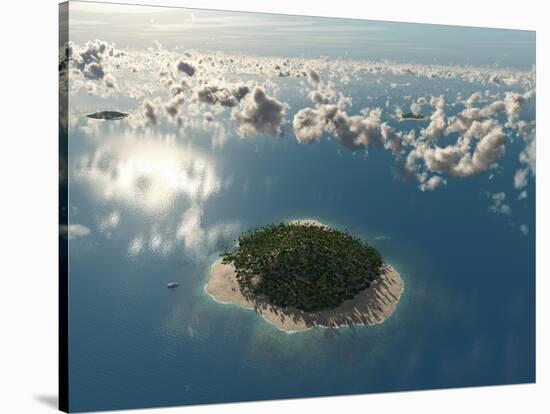 Aerial View of Tropical Island-Photobank gallery-Stretched Canvas