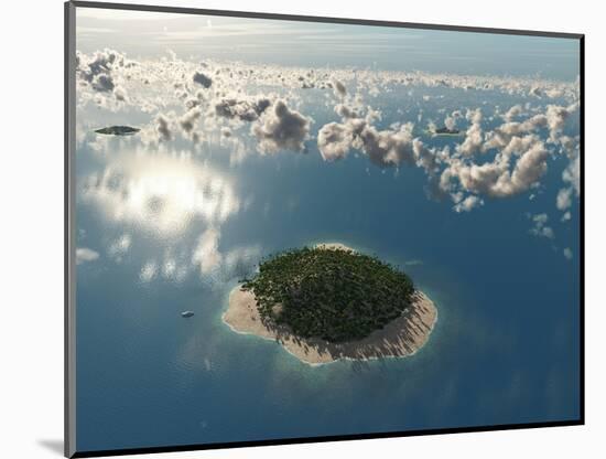 Aerial View of Tropical Island-Photobank gallery-Mounted Art Print