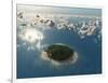 Aerial View of Tropical Island-Photobank gallery-Framed Art Print