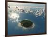 Aerial View of Tropical Island-Photobank gallery-Framed Art Print