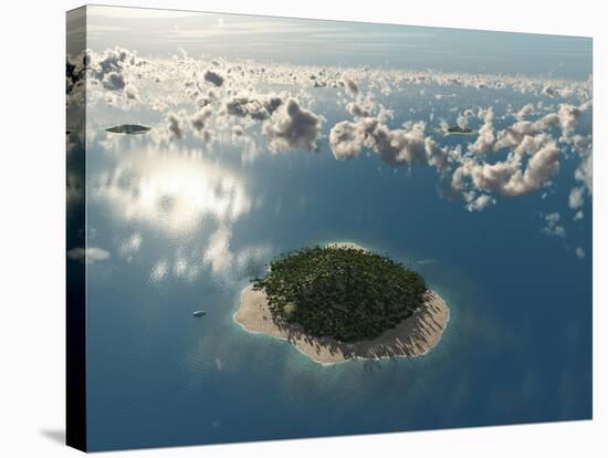 Aerial View of Tropical Island-Photobank gallery-Stretched Canvas