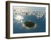 Aerial View of Tropical Island-Photobank gallery-Framed Art Print