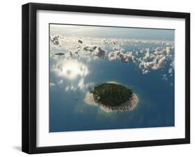 Aerial View of Tropical Island-Photobank gallery-Framed Art Print