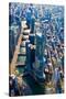 Aerial view of Trump Tower, Chicago River, Chicago, Illinois, USA-null-Stretched Canvas
