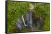 Aerial view of Tumpak Sewu waterfall in Java, Indonesia-Dominic Byrne-Framed Stretched Canvas