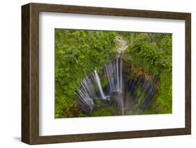 Aerial view of Tumpak Sewu waterfall in Java, Indonesia-Dominic Byrne-Framed Photographic Print