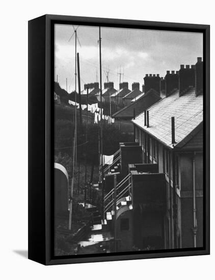 Aerial View of TV Antenna's on Houses of Middle-Income Development-Carl Mydans-Framed Stretched Canvas