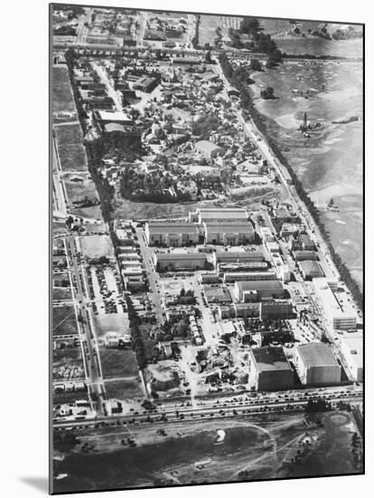 Aerial View of Twentieth Century Fox Studios-null-Mounted Photographic Print