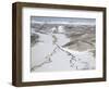 Aerial View of Two Rivers Joining in Valley, Kronotsky Zapovednik Reserve, Russia-Igor Shpilenok-Framed Premium Photographic Print