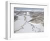 Aerial View of Two Rivers Joining in Valley, Kronotsky Zapovednik Reserve, Russia-Igor Shpilenok-Framed Premium Photographic Print