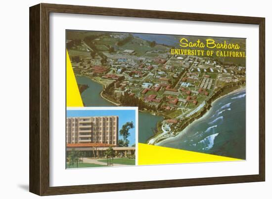 Aerial View of University of California at Santa Barbara-null-Framed Art Print