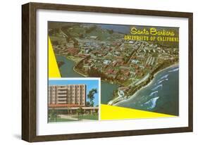 Aerial View of University of California at Santa Barbara-null-Framed Art Print