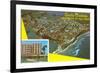 Aerial View of University of California at Santa Barbara-null-Framed Premium Giclee Print