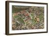 Aerial View of University of Cincinnati, Ohio-null-Framed Art Print