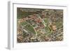 Aerial View of University of Cincinnati, Ohio-null-Framed Art Print