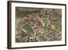 Aerial View of University of Cincinnati, Ohio-null-Framed Art Print