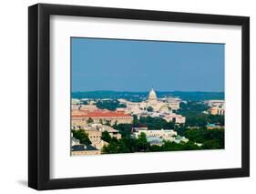 Aerial view of US Capitol from Rosslyn Virginia, Washington D.C.-null-Framed Photographic Print