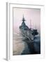 Aerial View of USS New Jersey Entering Bay-Harold Wise-Framed Photographic Print