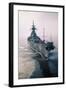 Aerial View of USS New Jersey Entering Bay-Harold Wise-Framed Photographic Print